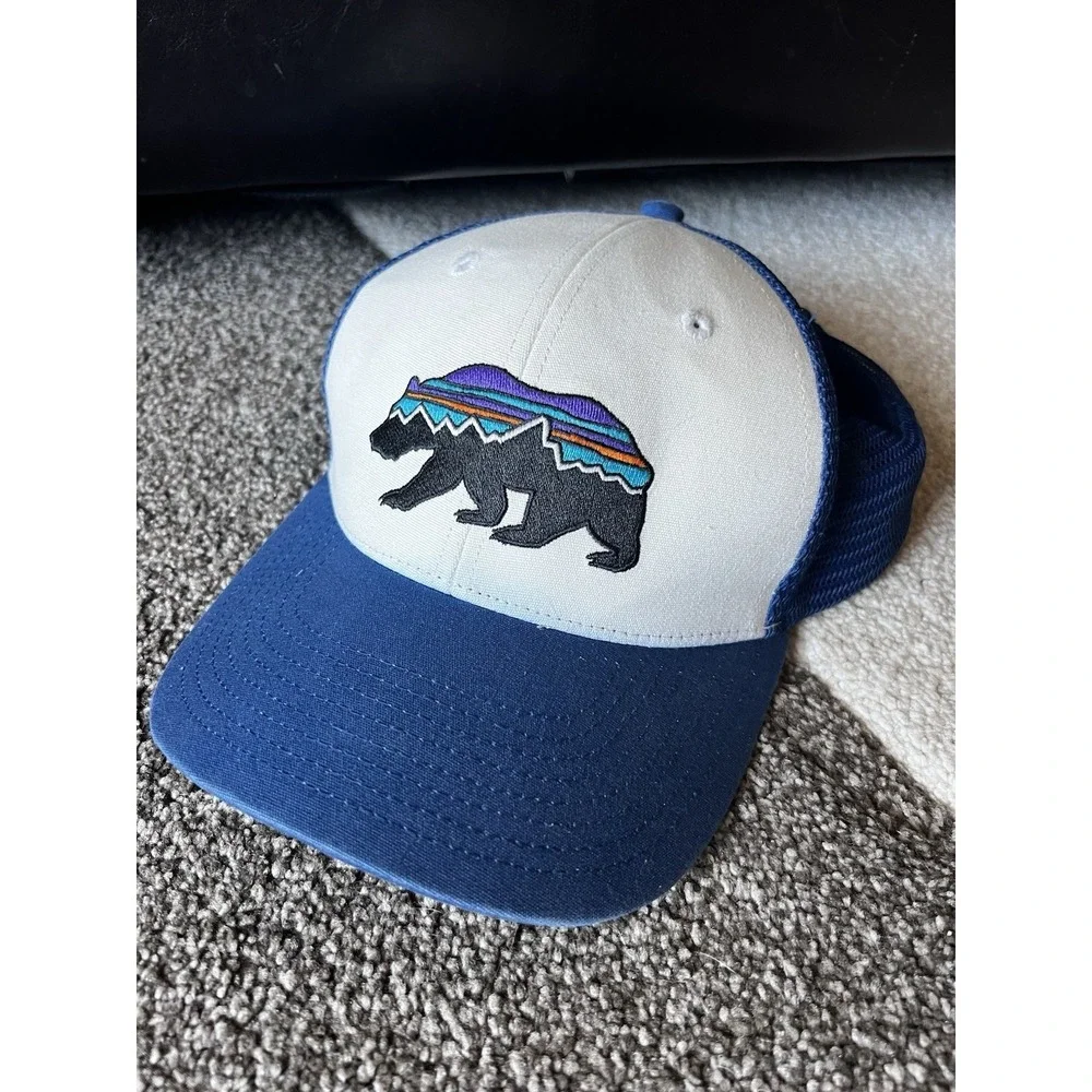 Patagonia Fitz Roy Bear Trucker Part Mesh SnapBack Embroidered Hat Cap